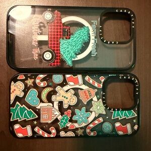 Casetify Festive Truck and Gingerbread Phone Cases - Black and Multicolor
